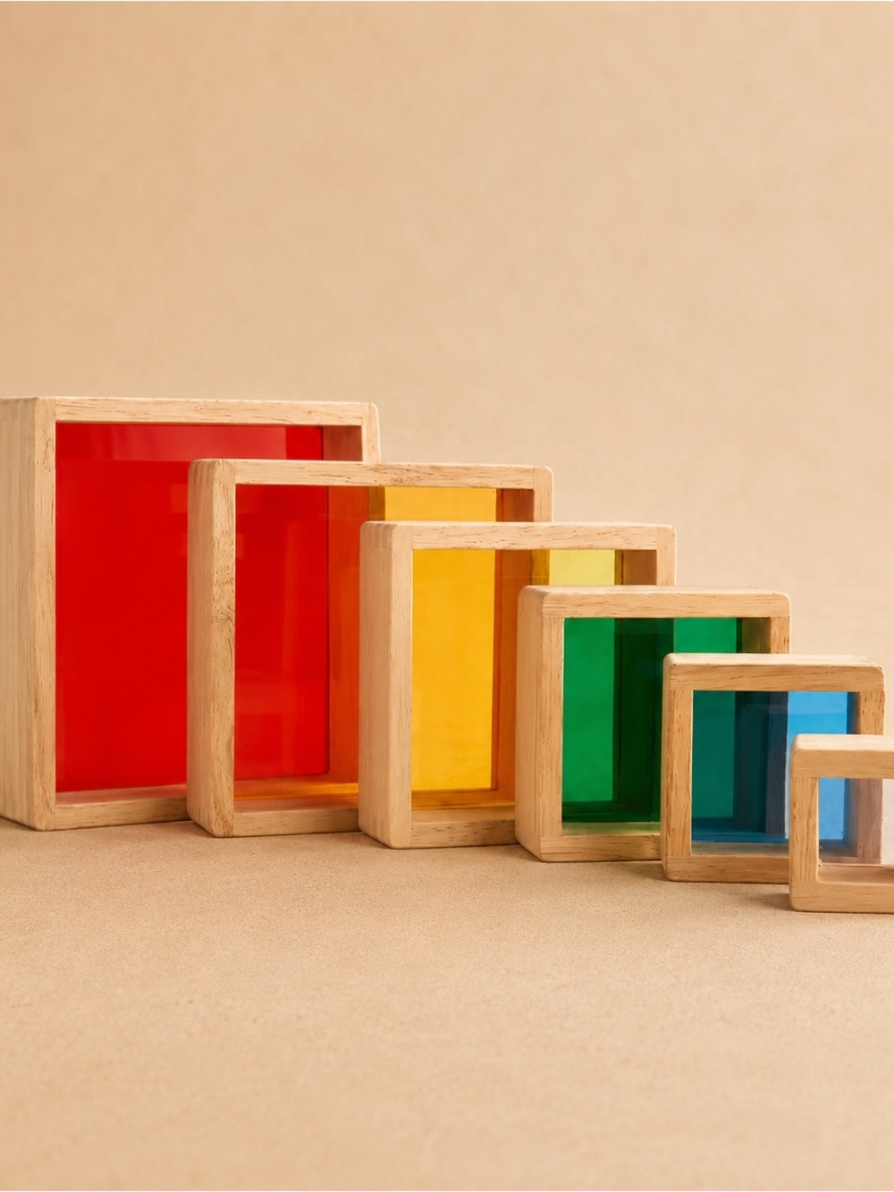 Guidecraft Stacking Rainbow Pyramid - Picture 14 of 15